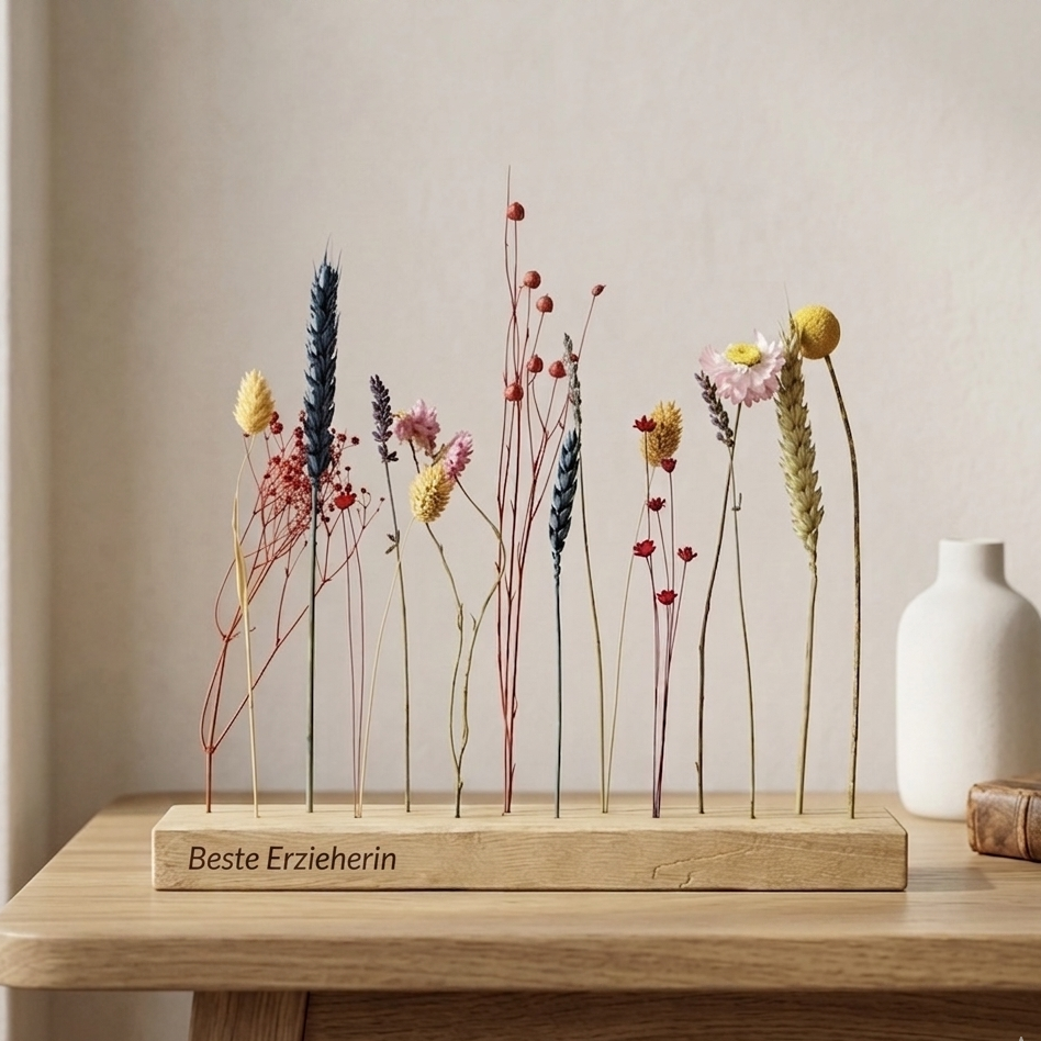 Personalisiertes Abschiedsgeschenk - FlowerBar "Blumenwiese" mit Gravur