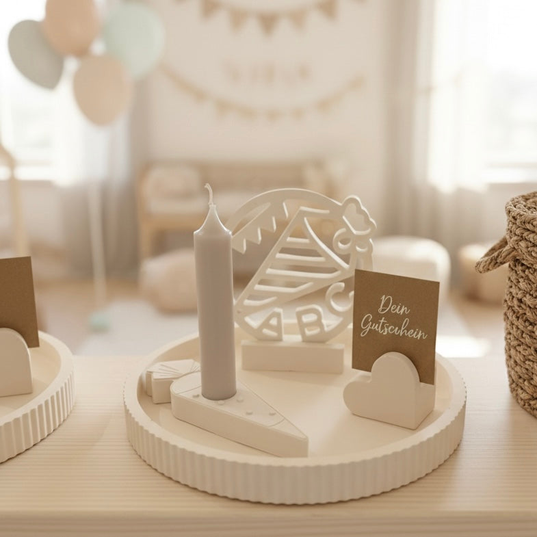 Geschenkset „Lieblingsfach“ mit integriertem Gutscheinhalter – Handmade