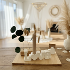 Hochzeits-Geschenkset „Love & Licht“ mit Mini FlowerBar, Kerze und Gutscheinhalter