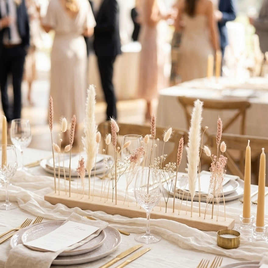 FlowerBar® „Zuckerwatte“ – moderne Flowerbar® Tischdekoration für Hochzeiten & stilvolle Tafeln