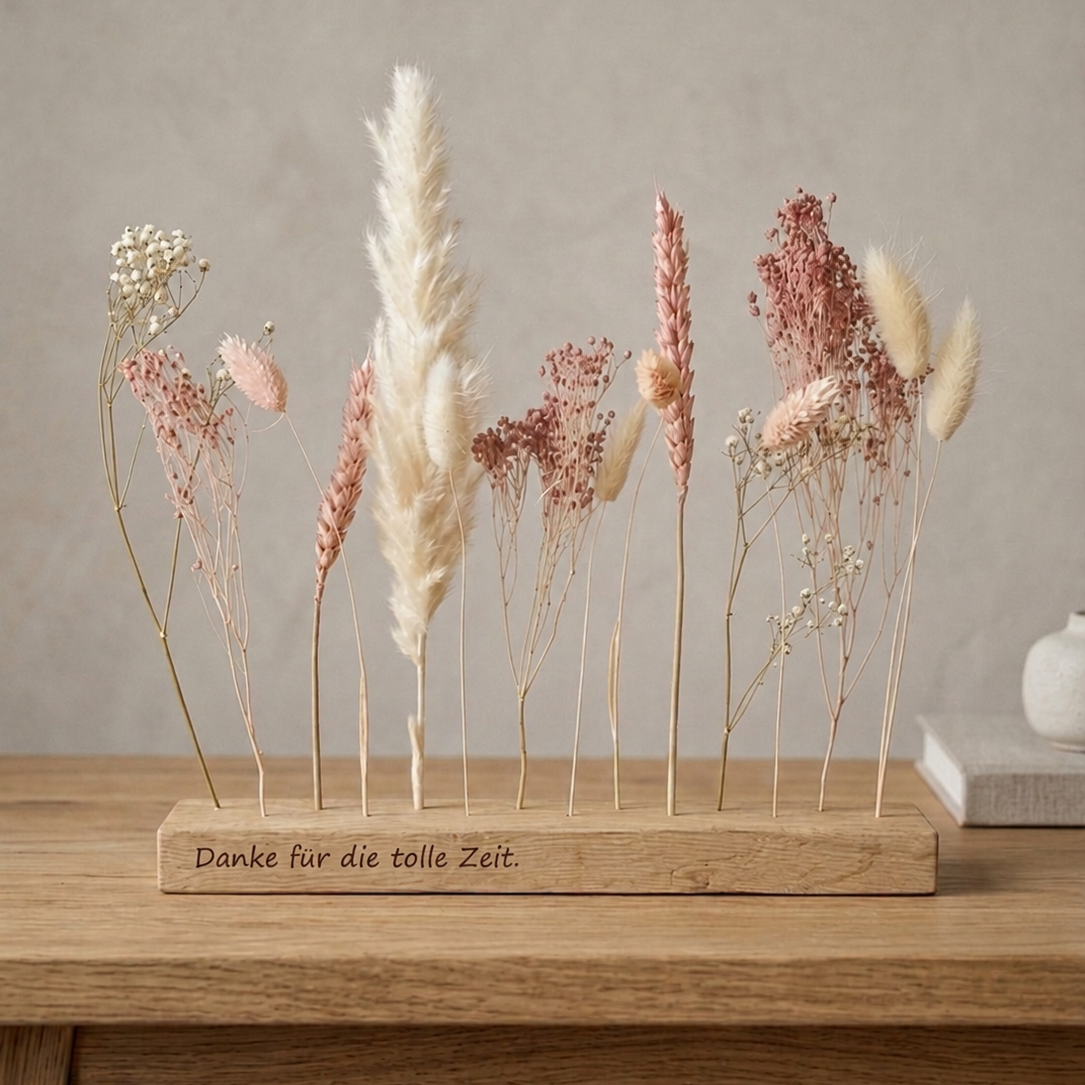 Personalisiertes Abschiedsgeschenk - gravierte FlowerBar "Zuckerwatte"