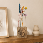 Personalisierter FlowerBar® Cube mit Wunschgravur Blumenwiese