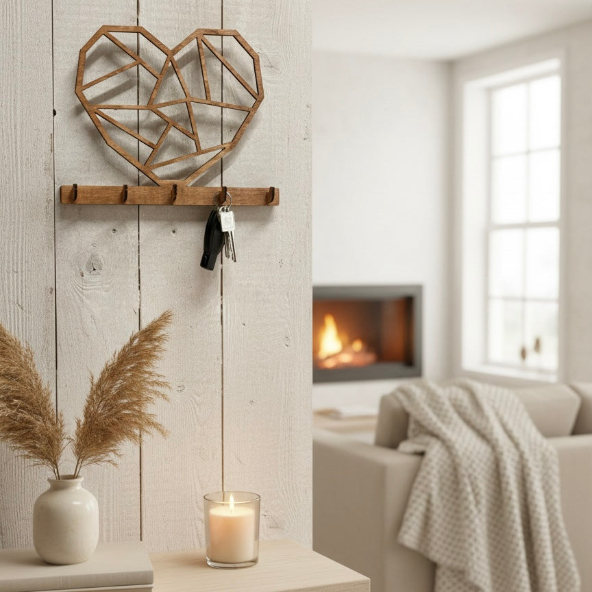 Geschenk Valentinstag Herzensplatz – Schlüsselbrett mit Herz