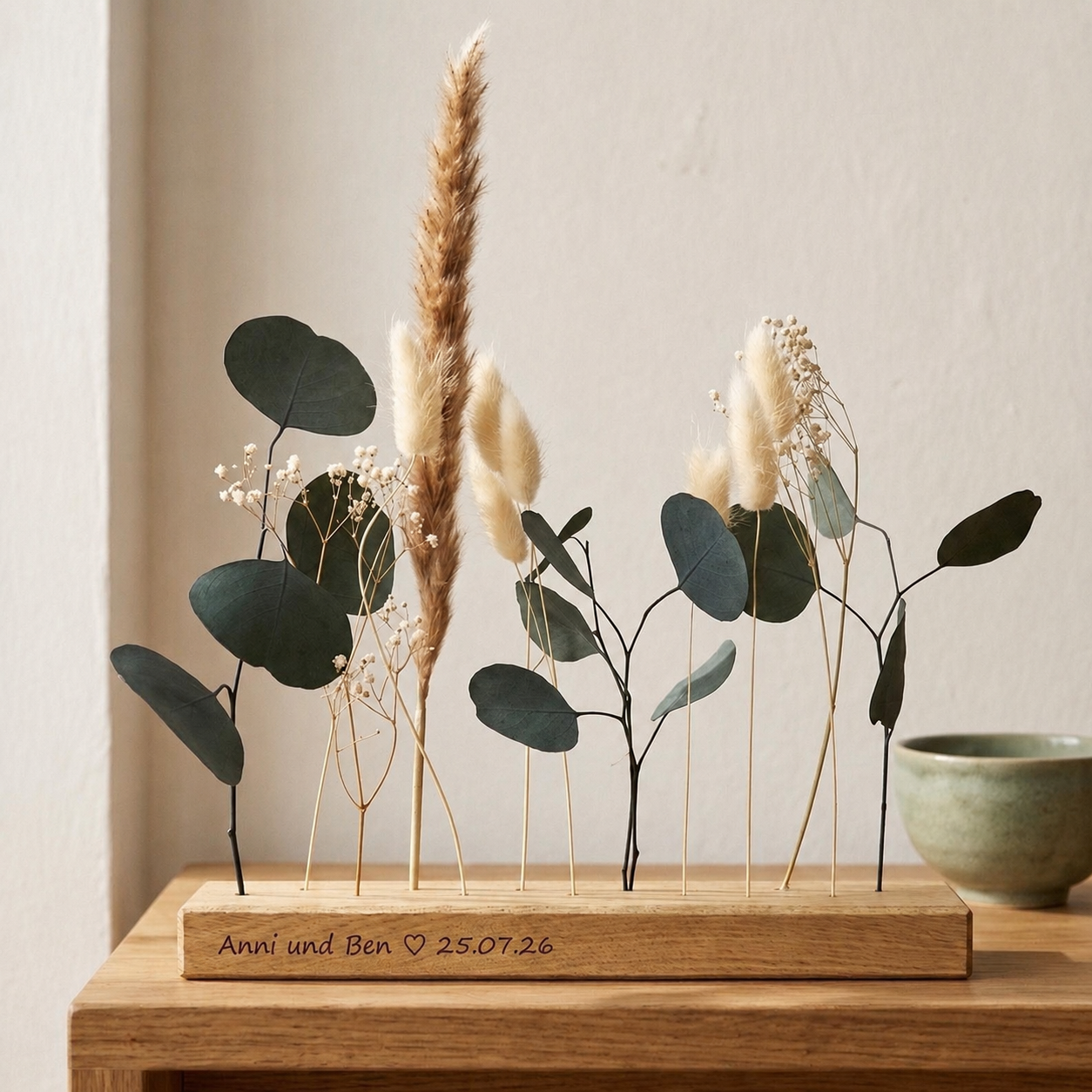 Personalisiertes Hochzeitsgeschenk – gravierte FlowerBar "Fernweh“