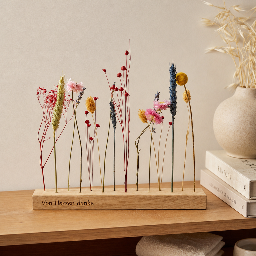 Personalisiertes Abschiedsgeschenk - FlowerBar "Blumenwiese" mit Gravur