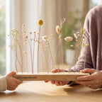 Muttertagsgeschenk personalisiert - FlowerBar mit Gravur, farbenfrohe Trockenblumen mit Holz