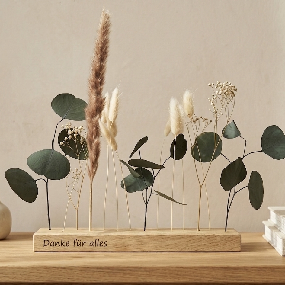 Personalisiertes Abschiedsgeschenk – gravierte FlowerBar "Fernweh“