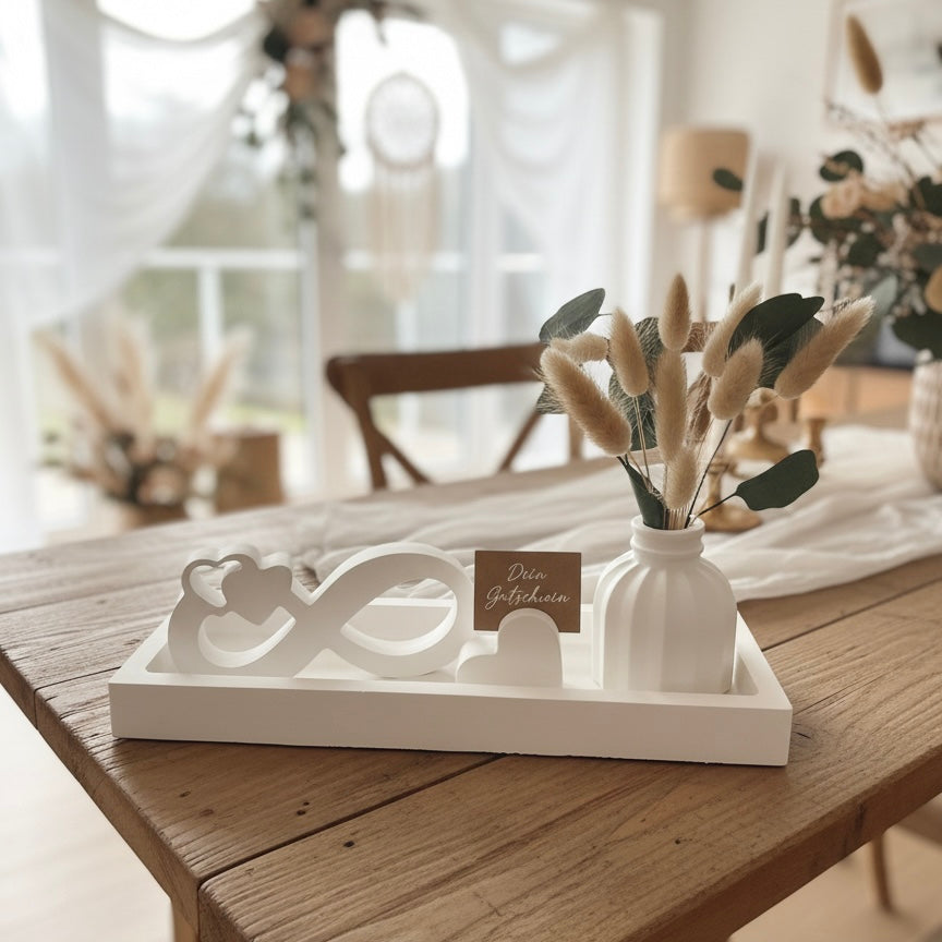 Hochzeits-Geschenkset „Ewige Liebe“ – mit Gutscheinhalter