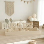 Geschenk-Set Geburt - "BABY“ – handmade & mit Gutscheinhalter in weiß