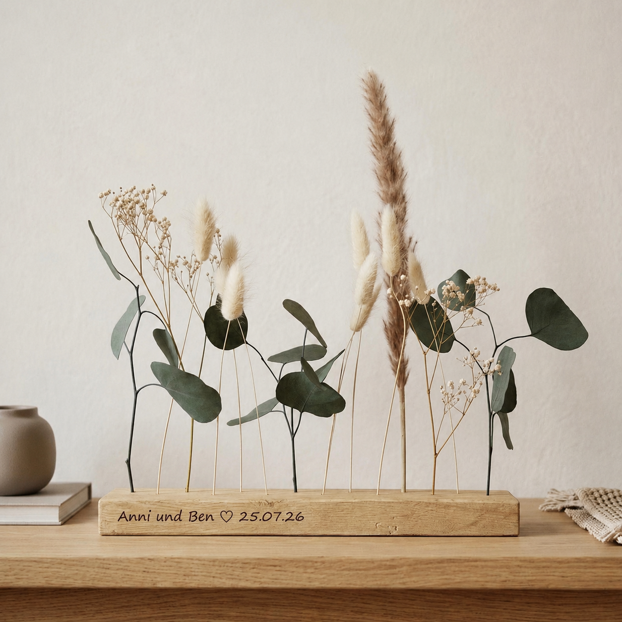 Personalisiertes Hochzeitsgeschenk – gravierte FlowerBar "Fernweh“