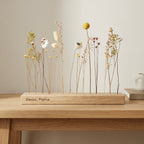 Muttertagsgeschenk personalisiert - FlowerBar mit Gravur, farbenfrohe Trockenblumen mit Holz