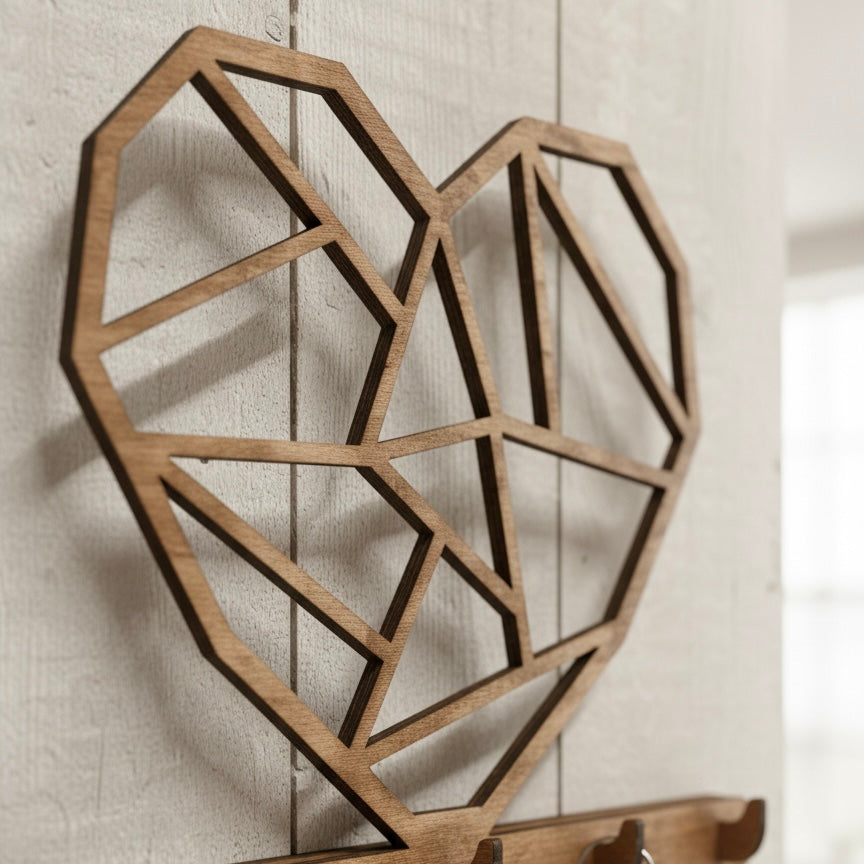 Geschenk Valentinstag Herzensplatz – Schlüsselbrett mit Herz