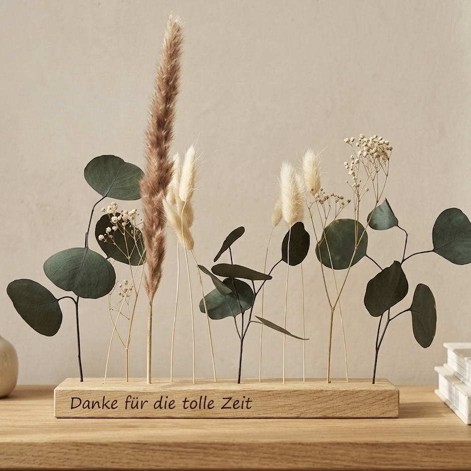 Personalisiertes Abschiedsgeschenk – gravierte FlowerBar "Fernweh“