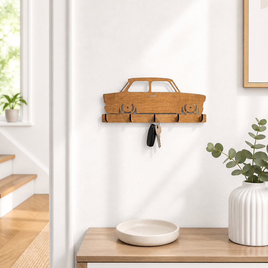 Schlüsselbrett Oldtimer – Aus Holz gefertigt