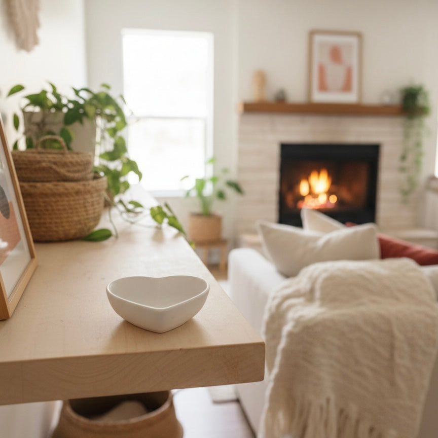 Geschenkset Valentinstag Infinity – Vase mit Herzschale