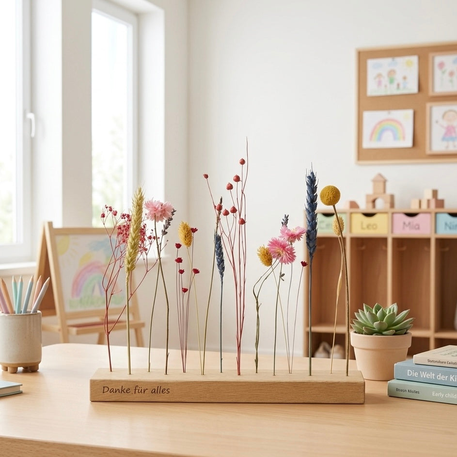 Personalisiertes Abschiedsgeschenk - FlowerBar "Blumenwiese" mit Gravur