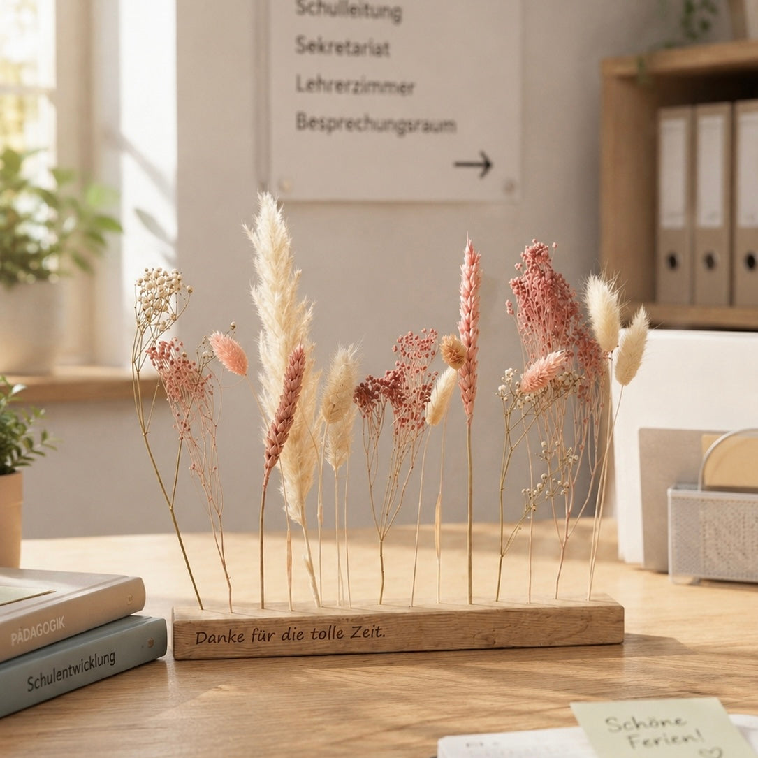 Personalisiertes Abschiedsgeschenk - gravierte FlowerBar "Zuckerwatte"