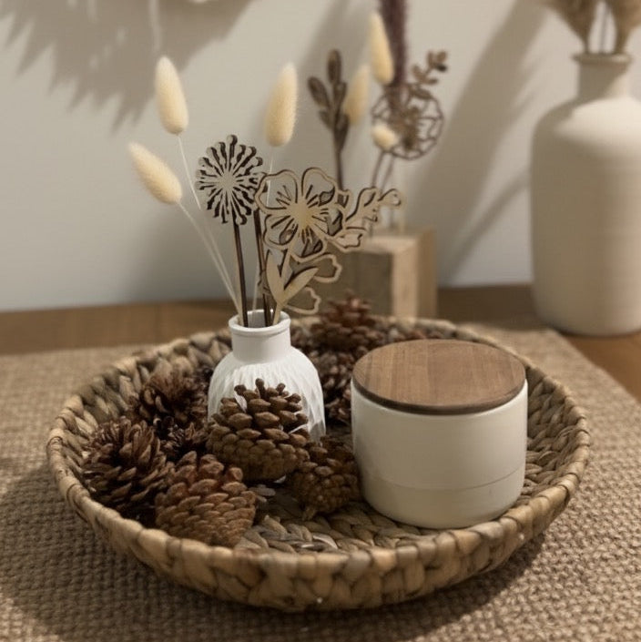 Bastelset Holzblumen und Vasenform