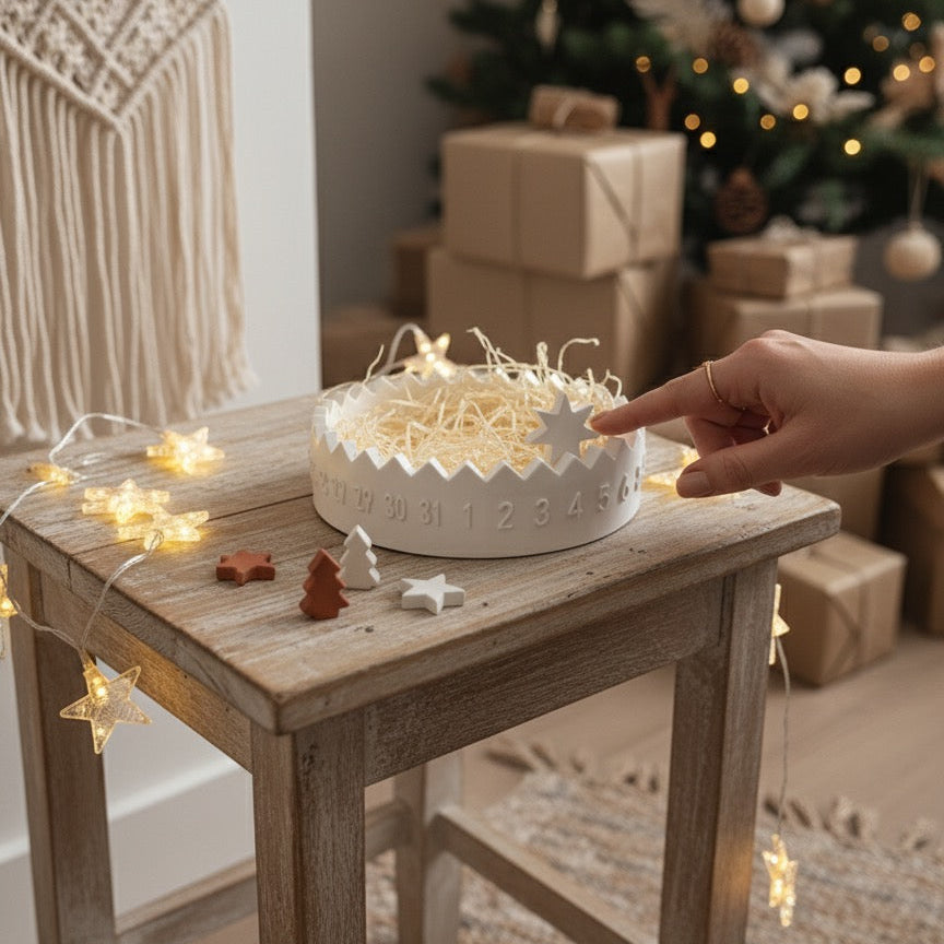 Handmade Advents- und Dekoschale mit Duftkerze