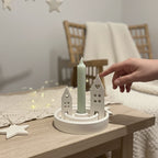 Handmade Adventslicht-Set mit Kerze