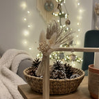 Handmade Dekobox Mini Krippe mit Trockenblumen