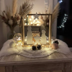 Handmade Dekobox Mini Krippe mit Trockenblumen