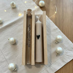 Handmade Geschenk-Set "Wunscherfüller" – Kerze & Gutschein-Röhrchen