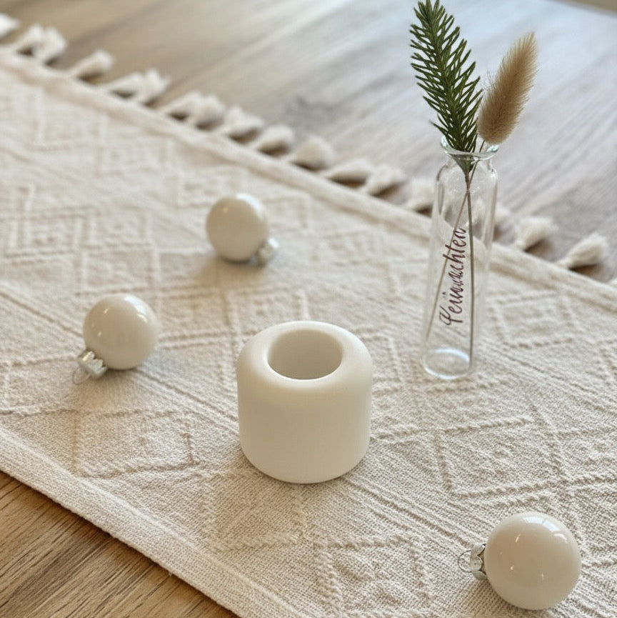 Handmade Geschenk-Set "Wunscherfüller" – Kerze & Gutschein-Röhrchen