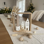 Handmade Dekobox Lichter-Duo und Kerze