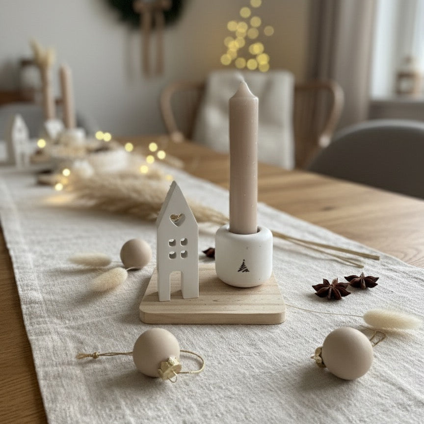 Handmade Mini „Lichter-Duo“ auf Holz