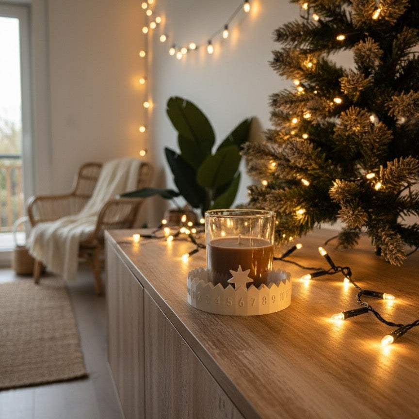 Handmade Advents- und Dekoschale mit Duftkerze