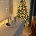 Handmade Adventskranzschschale „Winterwald“ lange Kerzenhalter