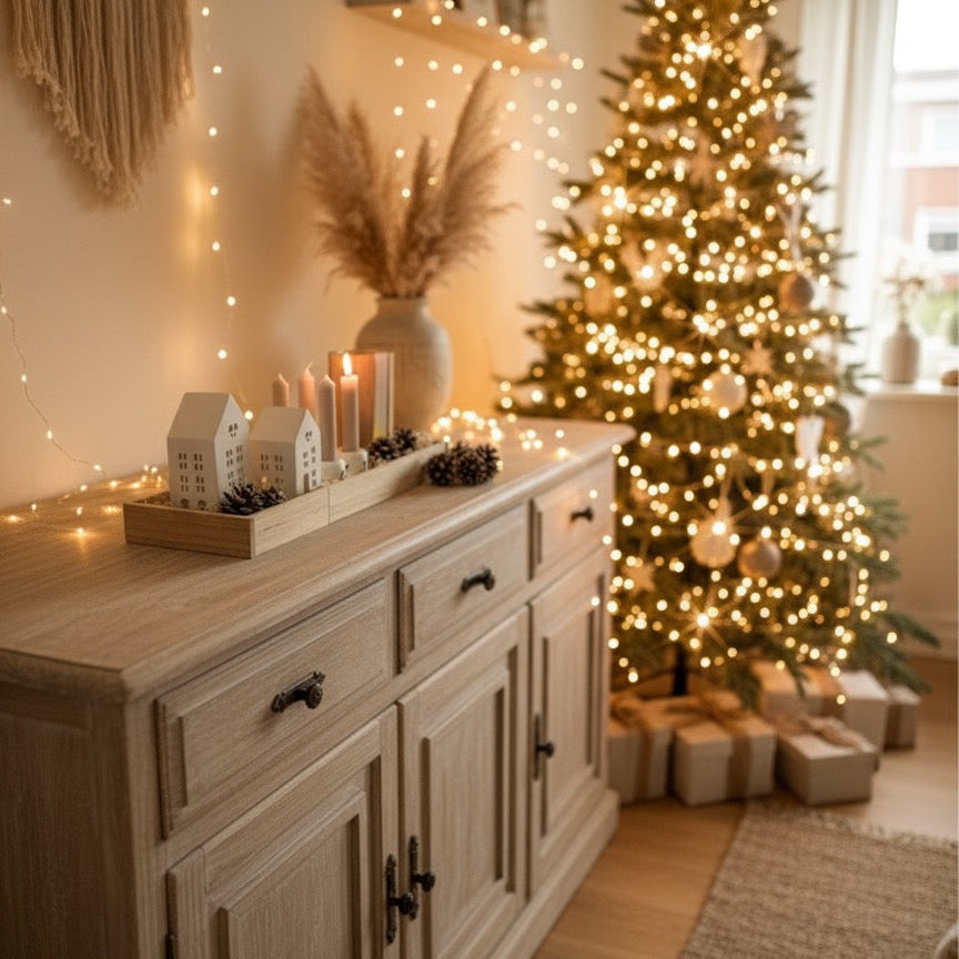 Handmade Adventskranz „Winterdorf“ groß