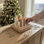 Handmade Adventskranz „Winterdorf“ klein