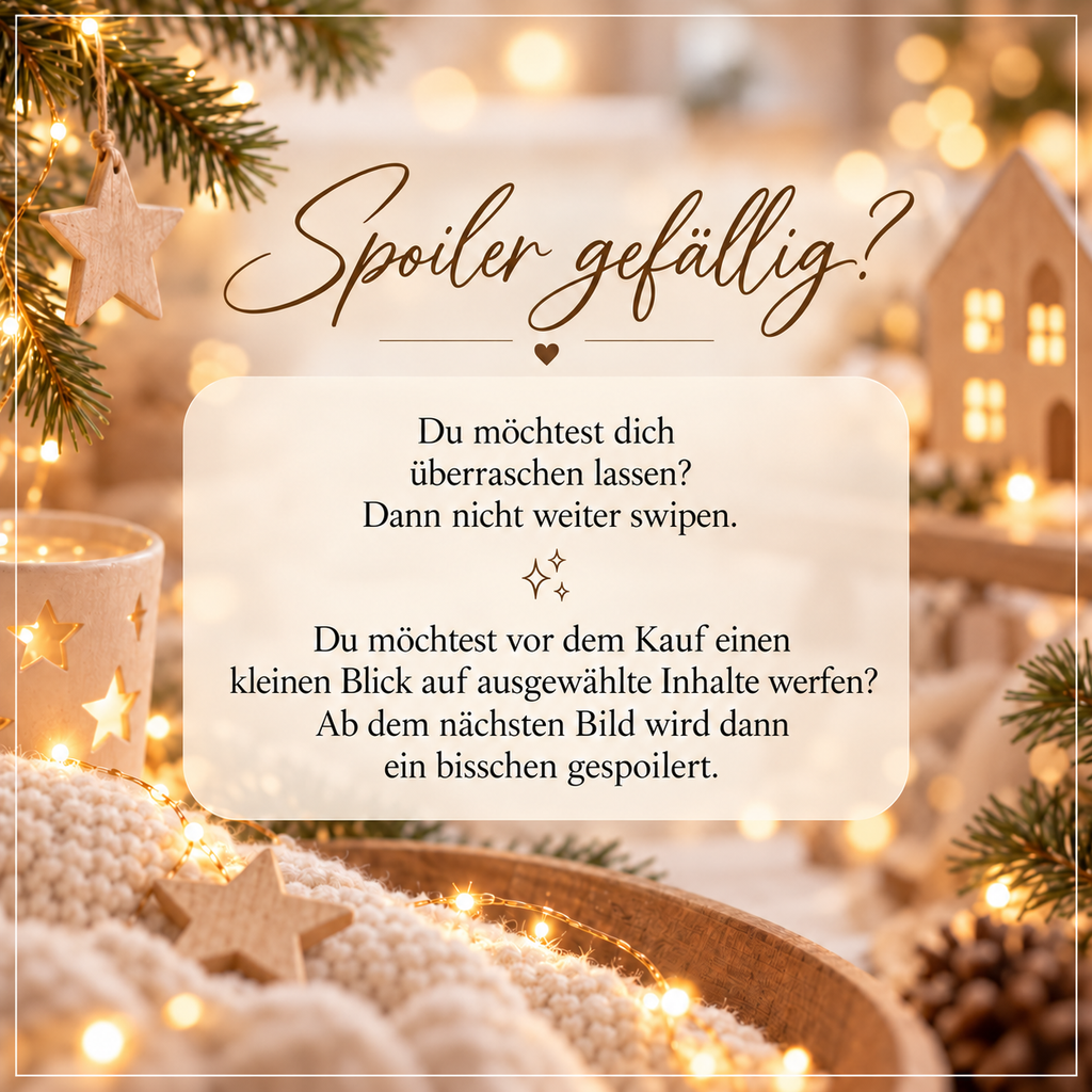 Handmade Adventskalender 2026 – 24 Türchen · 4 Deko-Welten
