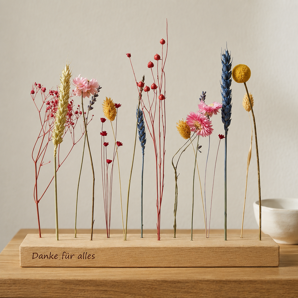 Personalisiertes Abschiedsgeschenk - FlowerBar "Blumenwiese" mit Gravur