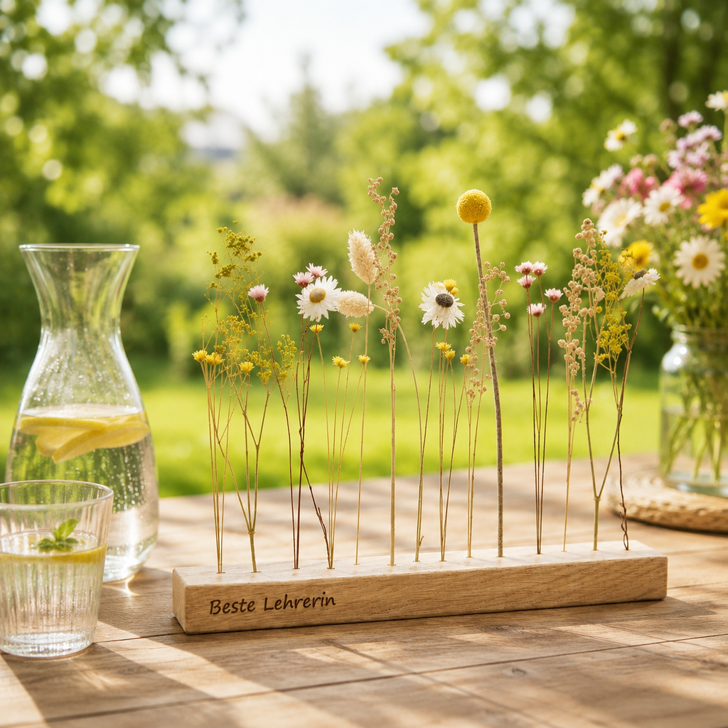 Personalisiertes Abschiedsgeschenk - FlowerBar "Sommerwiese" mit Gravur