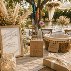 Personalisierter Flowerbar Cube zur Hochzeit – Herzlinie mit Namen