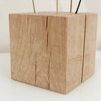 FlowerBar® CUBE "Fernweh" (ca. 10cm x 10cm x 10cm) Trockenblumen Flowergram & edle Eiche, Holz Arrangement, getrocknete Blumen, haltbar