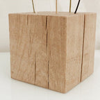 FlowerBar® CUBE "Fata Morgana" (ca. 10cm x 10cm x 10cm)Trockenblumen Flowergram & edle Eiche, Holz Arrangement, getrocknete Blumen, haltbar