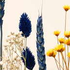 FlowerBar® "Schwedenglück" Trockenblumen Flowergram & edle Eiche, Holz Arrangement, getrocknete Blumen, haltbar