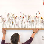 FlowerBar® Blumenwiese – Trockenblumen auf Eichenholz, DIY Geschenkidee, handmade, getrocknete Blumen, haltbar, Herbstdeko