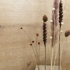 FlowerBar® CUBE "Gold Richtig" (ca. 10cm x 10cm x 10cm) Trockenblumen Flowergram & edle Eiche, Holz Arrangement, getrocknete Blumen