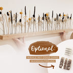 FlowerBar® "Schwedenglück" Trockenblumen Flowergram & edle Eiche, Holz Arrangement, getrocknete Blumen, haltbar