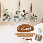 FlowerBar® "Fernweh" Trockenblumen Flowergram & edle Eiche, Holz Arrangement, getrocknete Blumen, haltbar