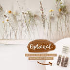 FlowerBar® "Sommerwiese" Trockenblumen Flowergram & edle Eiche, Holz Arrangement, getrocknete Blumen, haltbar