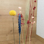 FlowerBar® Memories "Blumenwiese" Trockenblumen Flowergram & edle Eiche, Holz Arrangement, getrocknete Blumen, Fotohalter, Erinnerung