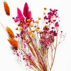 Tauschpaket Blumen Flowerbar® "Feuerblüte" Trockenblumen haltbar, nachhaltig getrocknete Blumen, Blumenpaket für Holzleiste