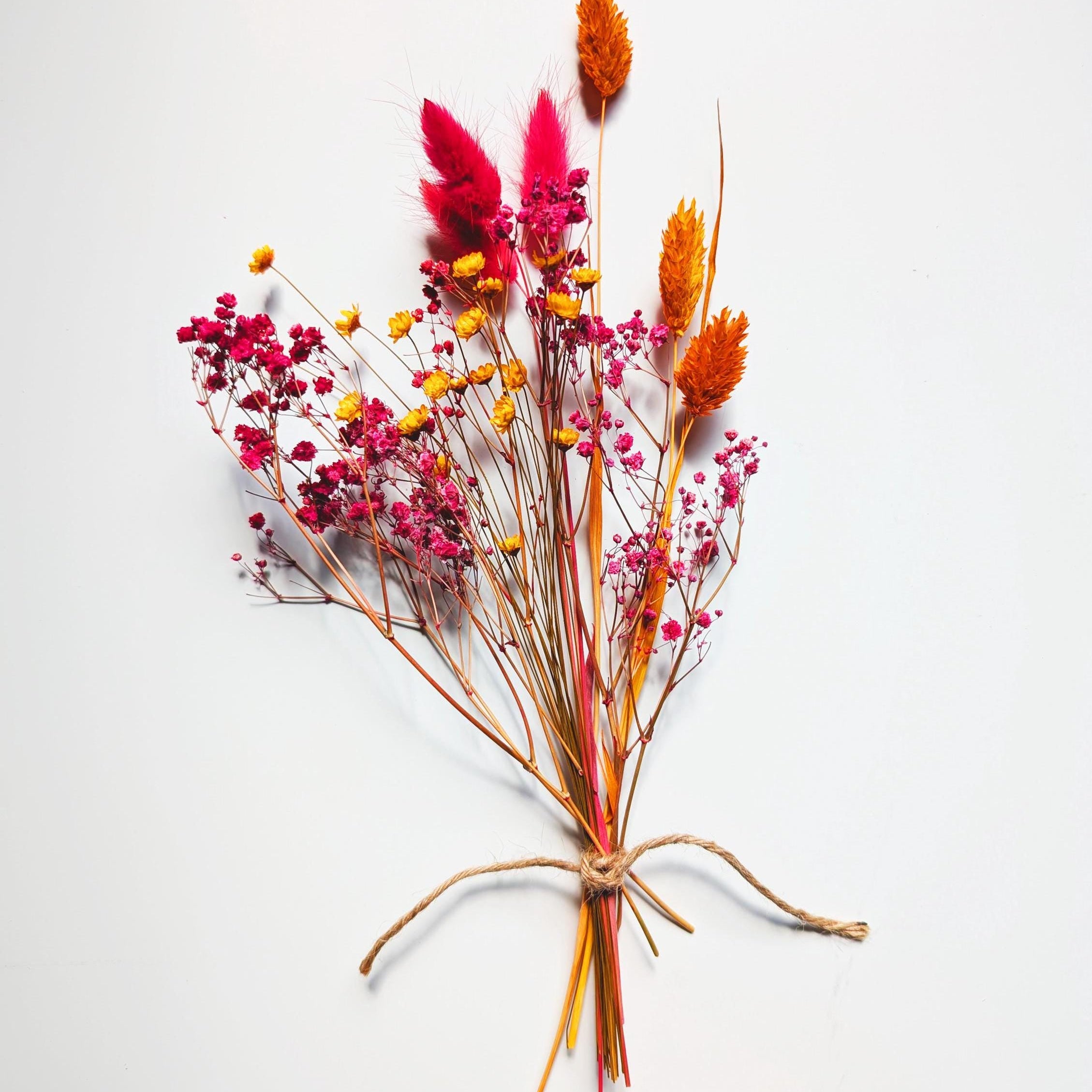 Tauschpaket Blumen Flowerbar® "Feuerblüte" Trockenblumen haltbar, nachhaltig getrocknete Blumen, Blumenpaket für Holzleiste