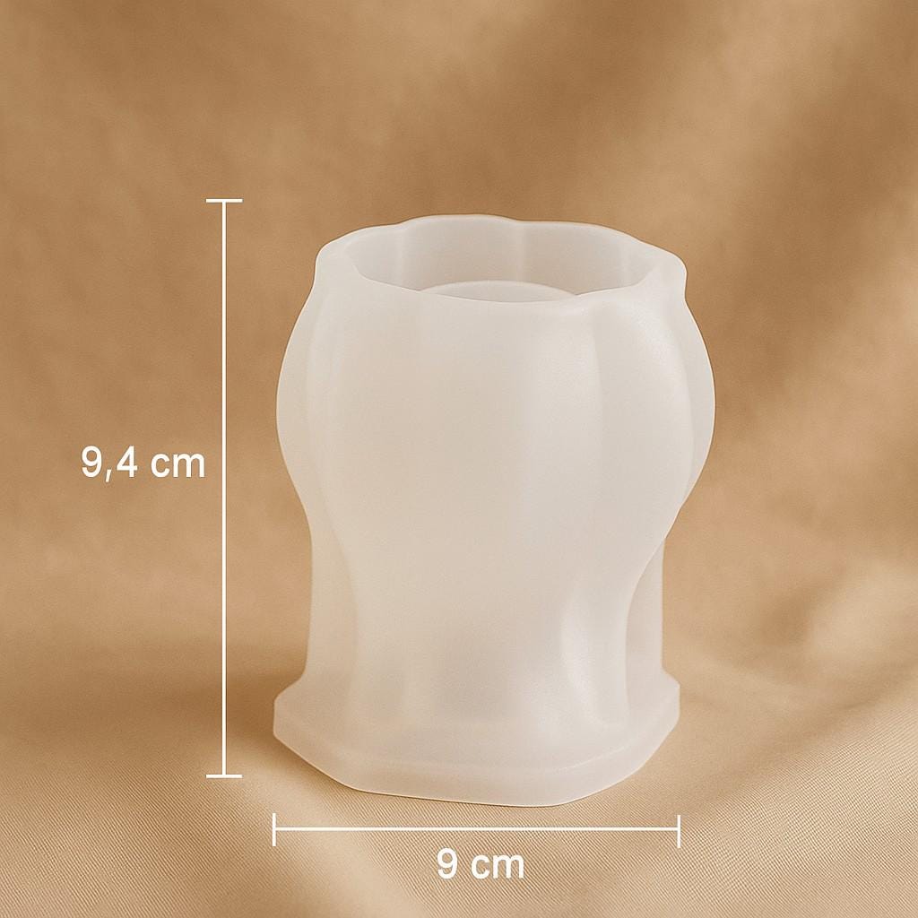 Silikonform Blütenhauch – DIY Vase selber gießen - Gießform aus Silikon für Kreativbeton, Gießmasse oder Harz
